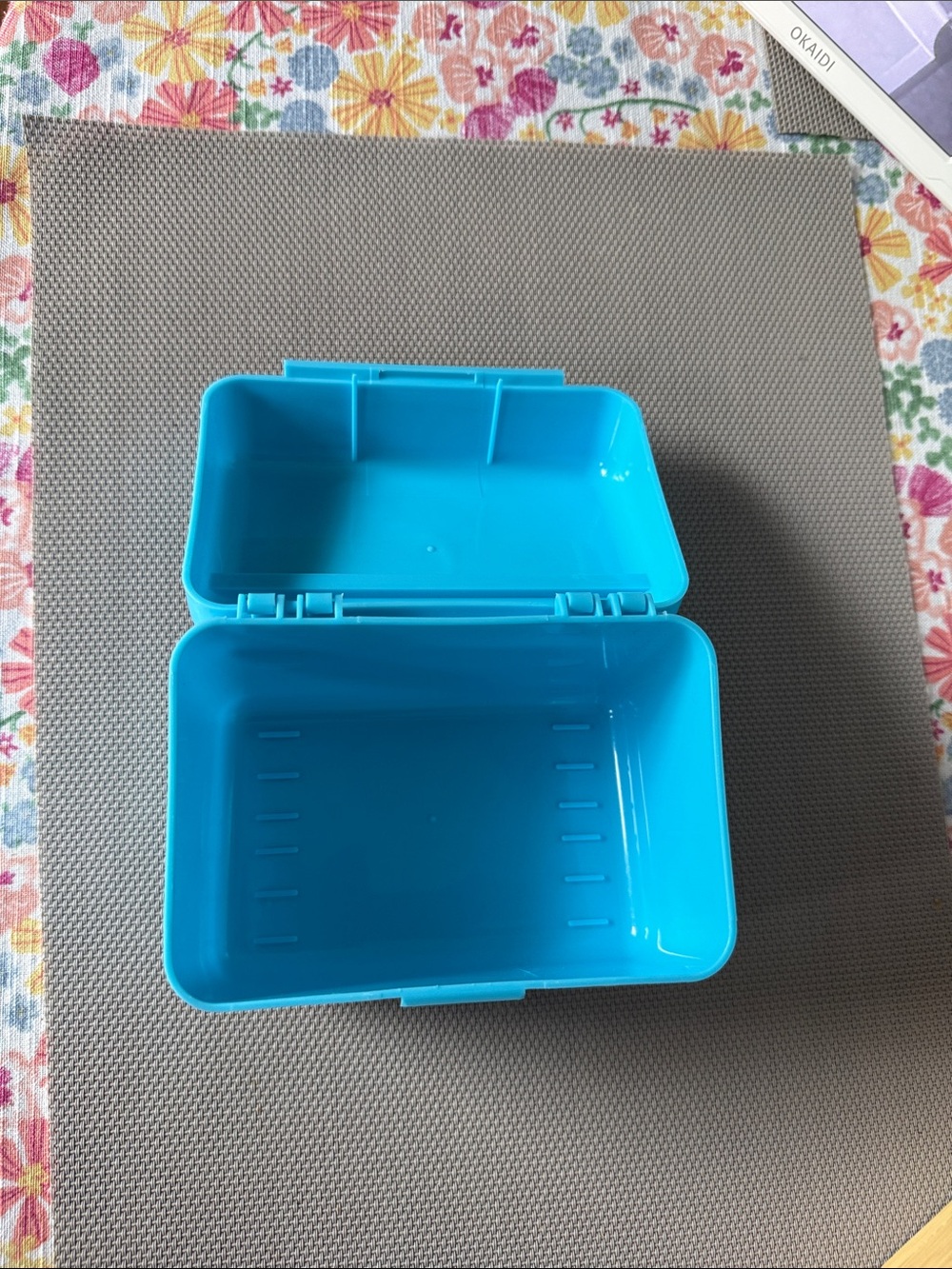 Soho Turquoise Plastic File Card Box - Picture 2 of 3